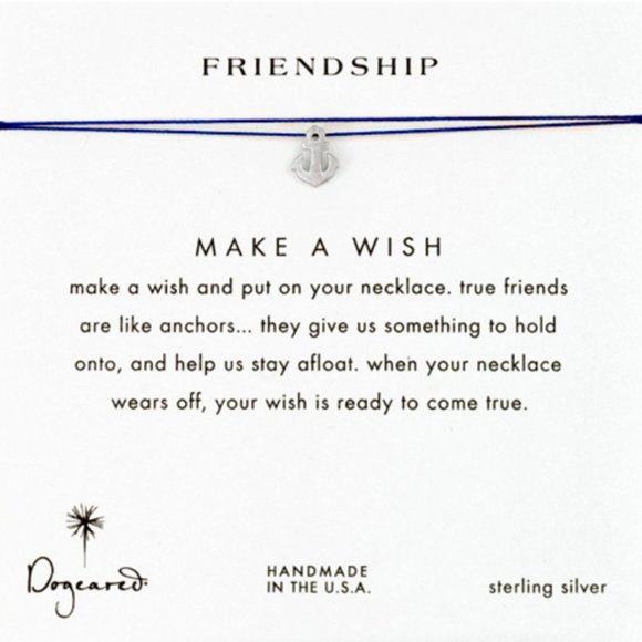 Dogeared Friendship Anchor Necklace, Silver - Picture 1 of 1